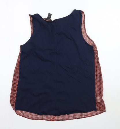 Mango Womens Pink Polka Dot  Basic Tank Size L