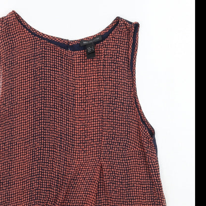 Mango Womens Pink Polka Dot  Basic Tank Size L