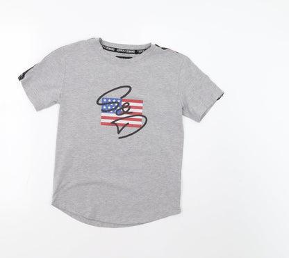 Supply & Demand Boys Grey   Basic Polo Size 10-11 Years