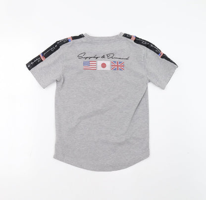 Supply & Demand Boys Grey   Basic Polo Size 10-11 Years
