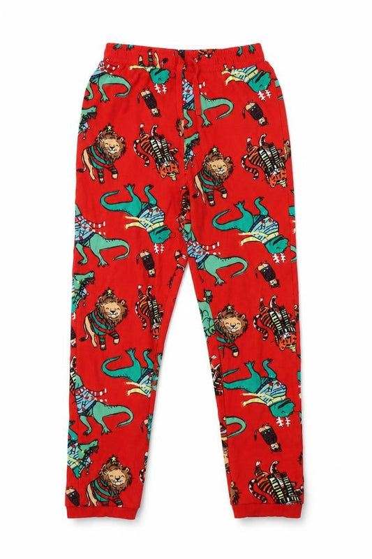 George Girls Red Geometric   Pyjama Pants Size 10-11 Years  - Dino