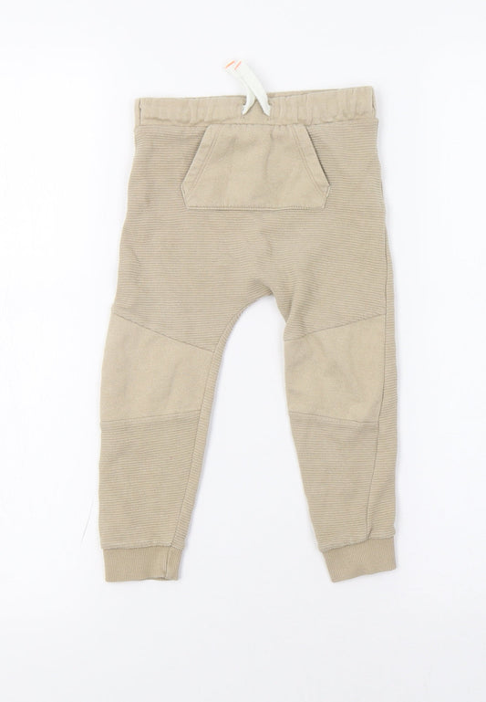 F&F Baby Beige   Jogger Trousers Size 18-24 Months