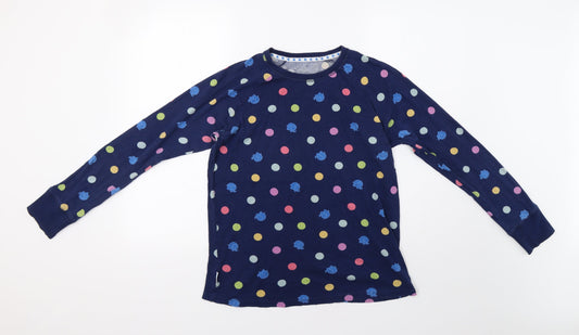 Matalan Womens Blue Polka Dot  Top Pyjama Set Size S