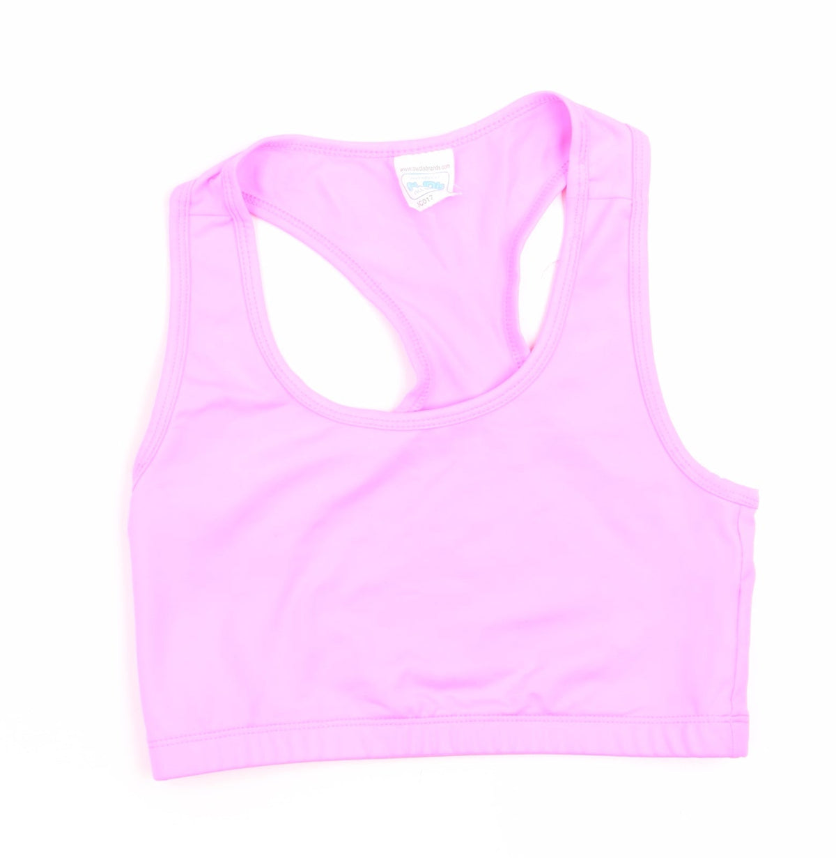 Preloved Awdis Womens Pink   Cropped T-Shirt Size M - Front