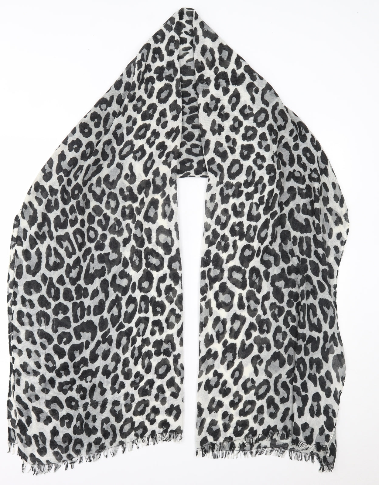 Preworn Womens Grey Animal Print   Scarf