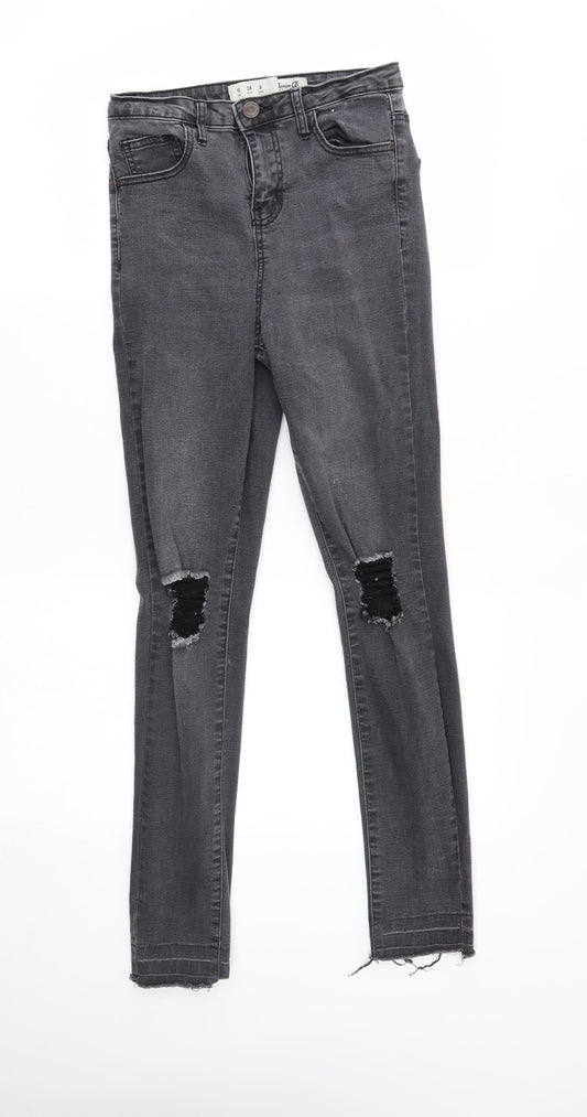 Primark Womens Grey   Skinny Jeans Size 10 L28 in -
