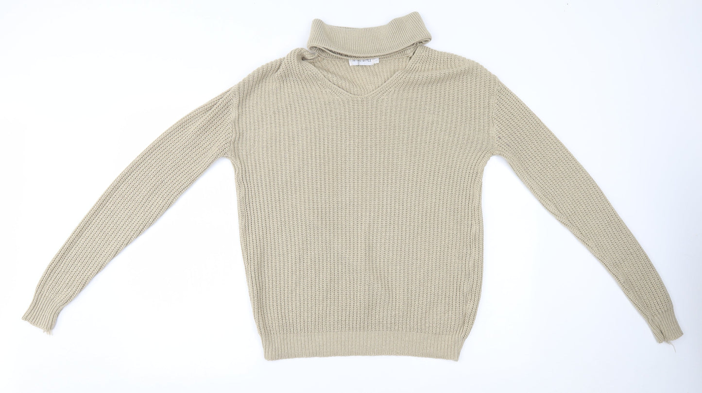 in the style Womens Beige   Pullover Jumper Size L