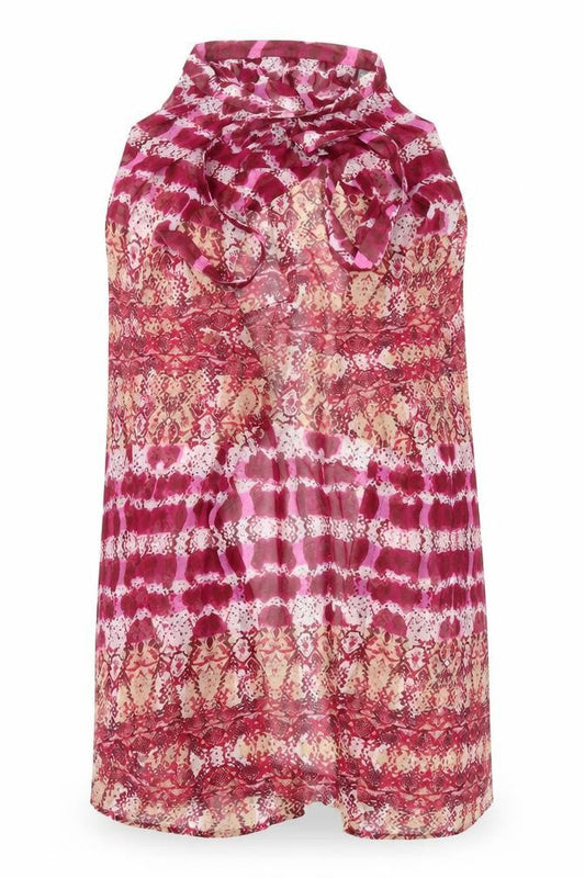 ASOS Womens Pink Striped  Wrap Blouse Size 10  - swim cape