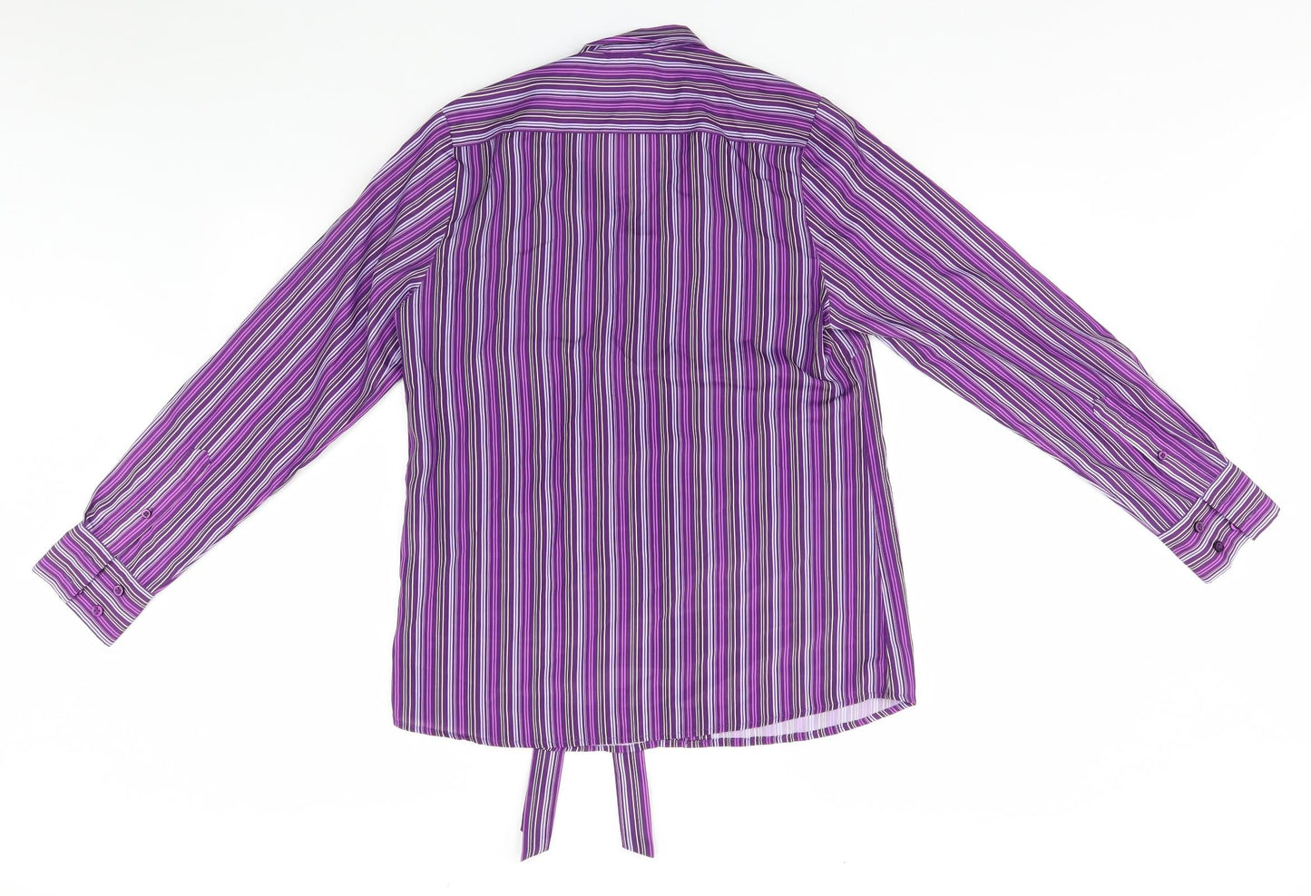 Dimensions Womens Multicoloured Striped  Basic Button-Up Size 10