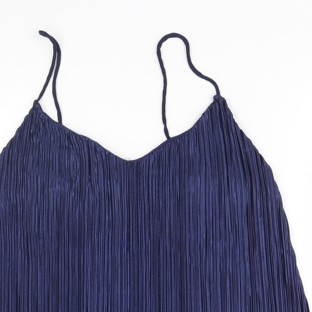 H&M Womens Blue Striped  Basic Tank Size 6