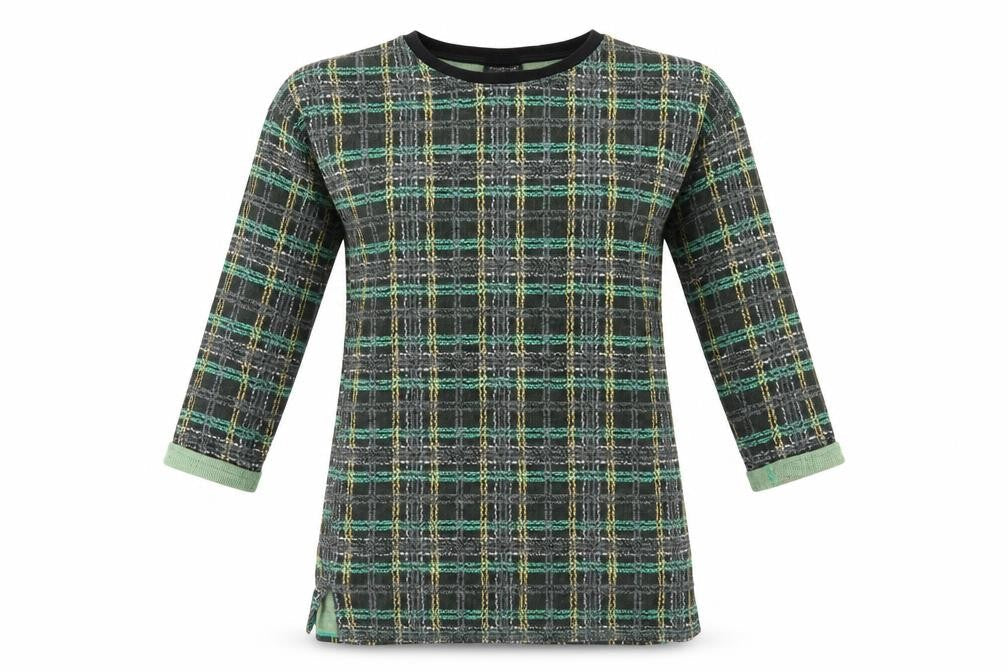 Topshop Womens Brown Plaid  Pullover Jumper Size 6
