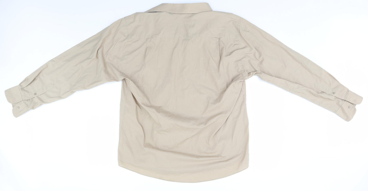 Matalan Mens Beige    Button-Up Size 16