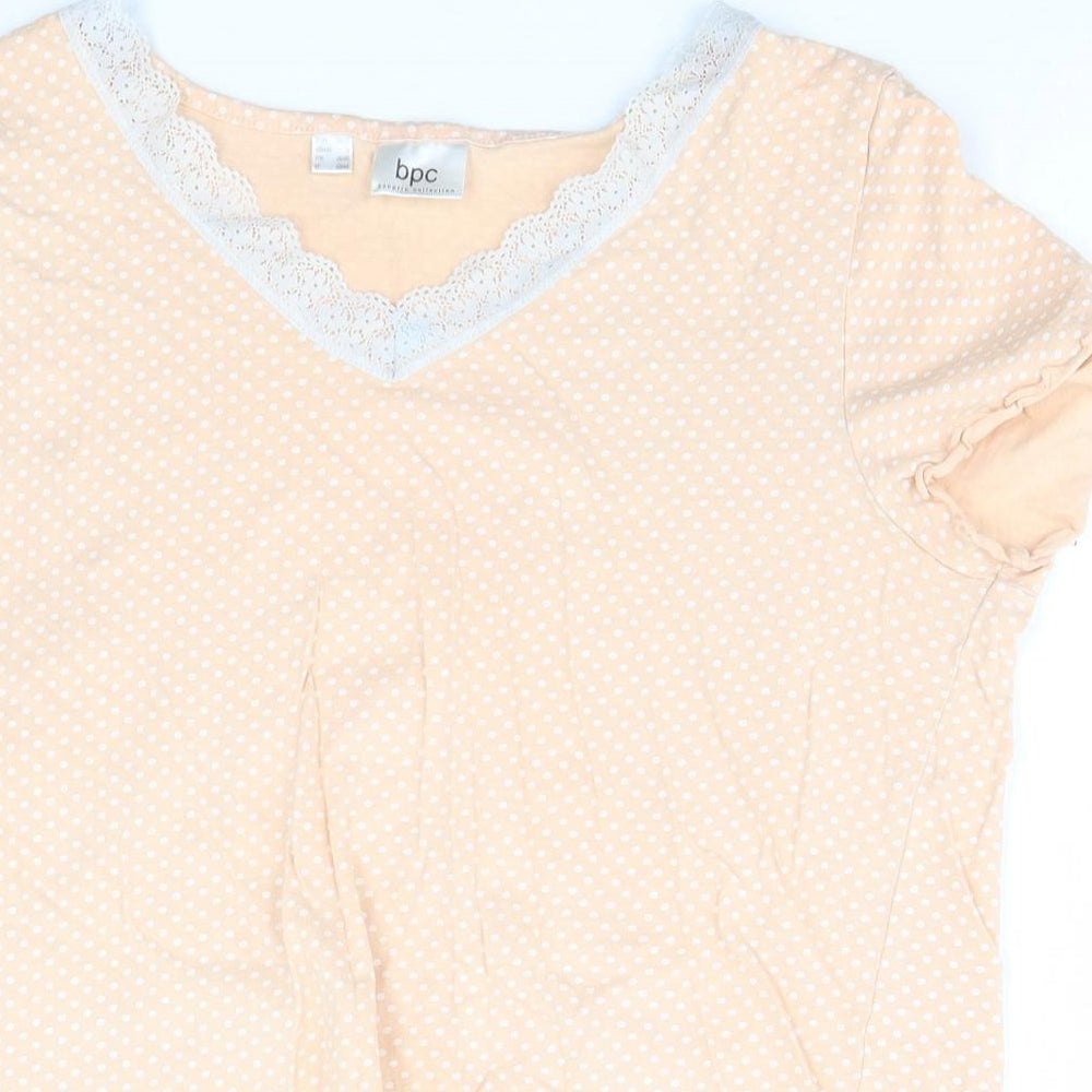BDC Womens Beige Polka Dot  Top Pyjama Top Size S