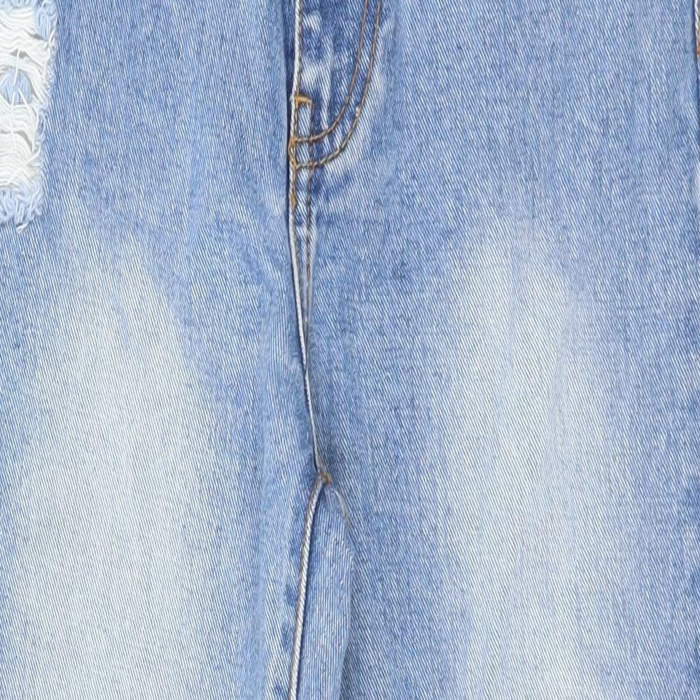 MOMOKROM Womens Blue   Straight Jeans Size 8 L24 in