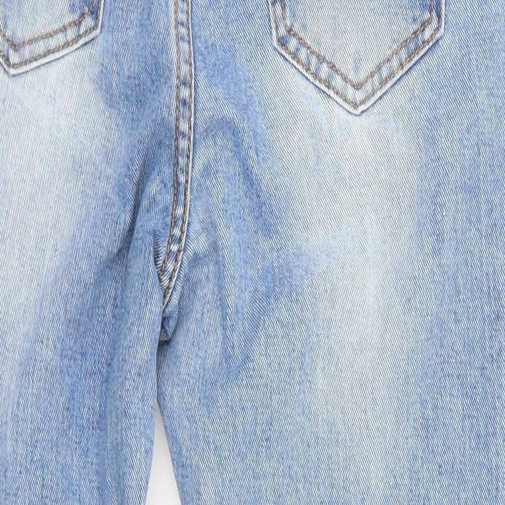 MOMOKROM Womens Blue   Straight Jeans Size 8 L24 in