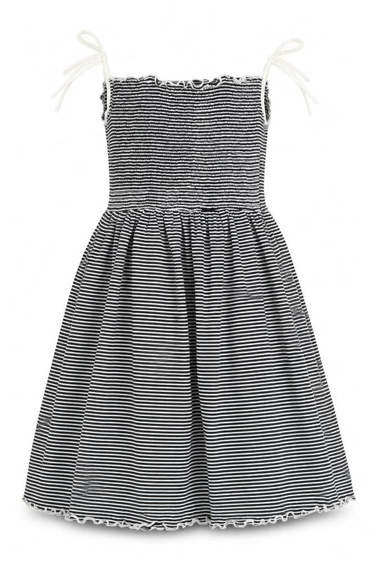 New Look Womens Black Striped  A-Line  Size 10