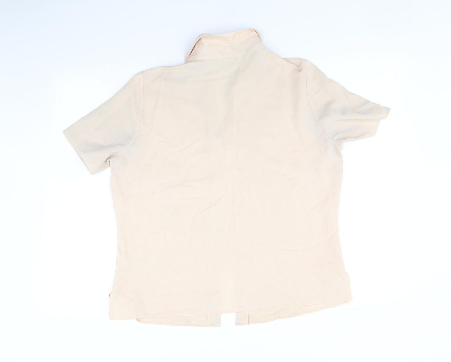 Marks and Spencer Womens Beige   Basic Button-Up Size 16