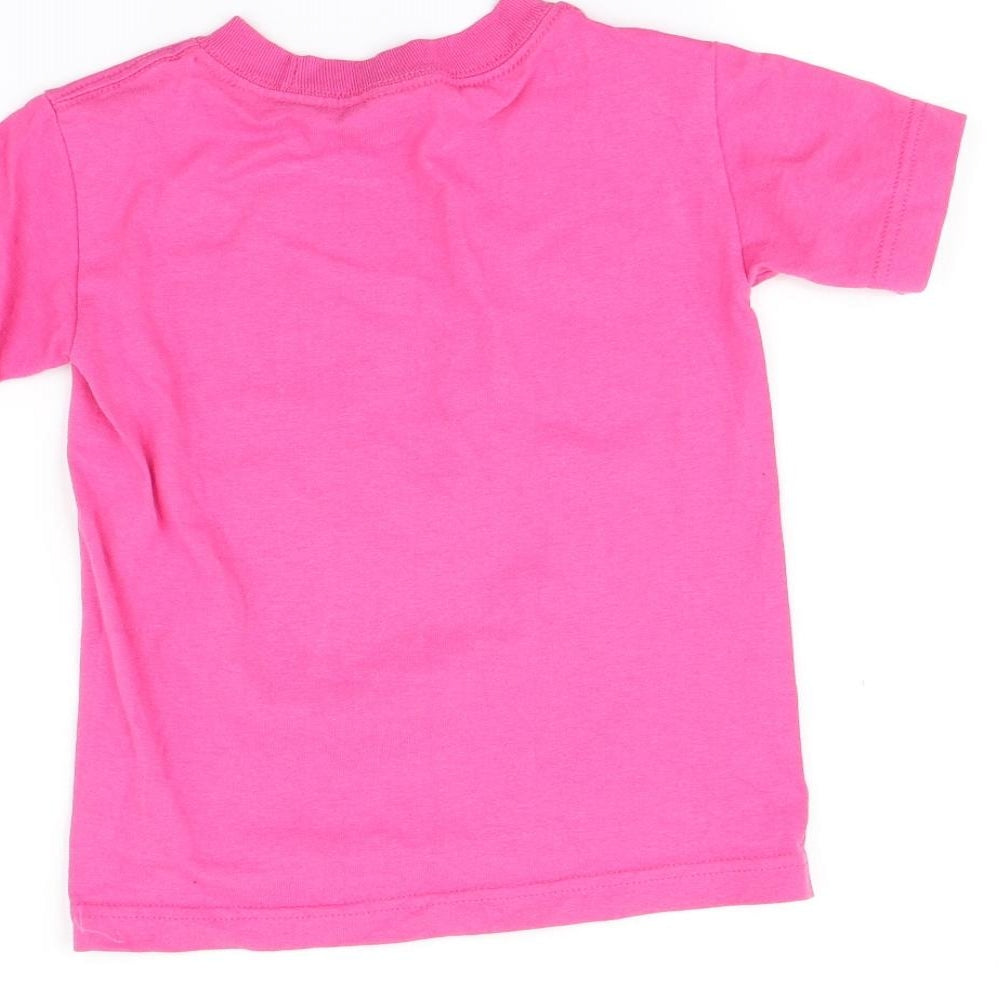 Alstyle Girls Pink   Basic T-Shirt Size XS