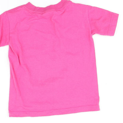 Alstyle Girls Pink   Basic T-Shirt Size XS