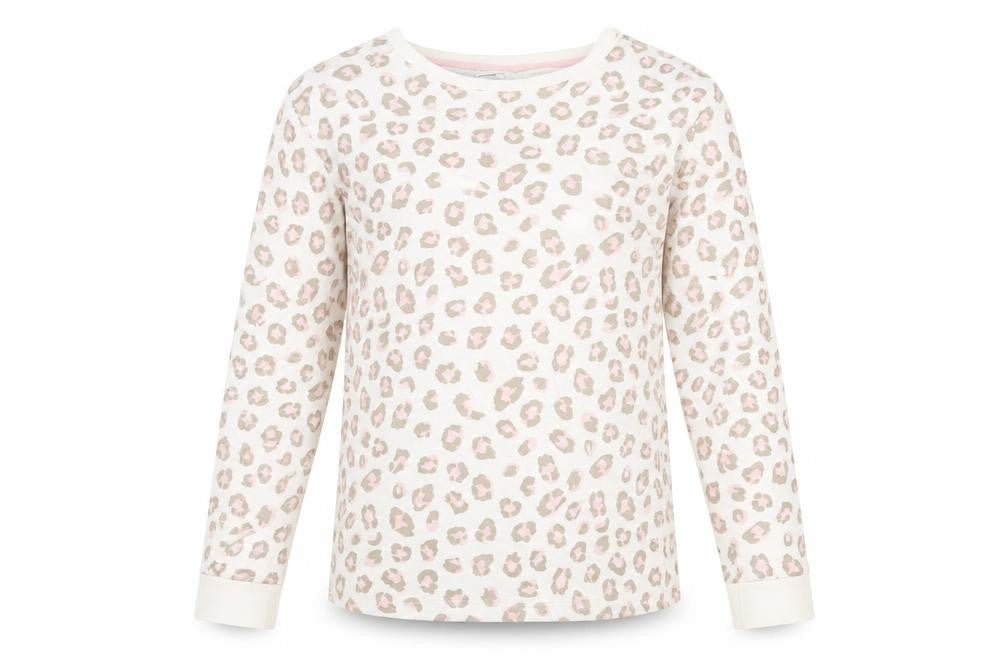 F&F Girls Pink Animal Print  Top Pyjama Top Size 13 Years