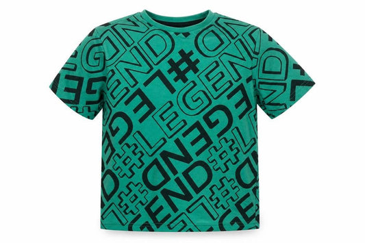 F&F Boys Green Geometric  Basic T-Shirt Size 5-6 Years
