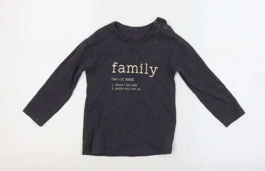 George Baby Grey   Basic T-Shirt Size 18-24 Months  - FAMILY