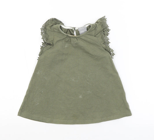 Tahari Girls Green   Basic Blouse Size 12-18 Months