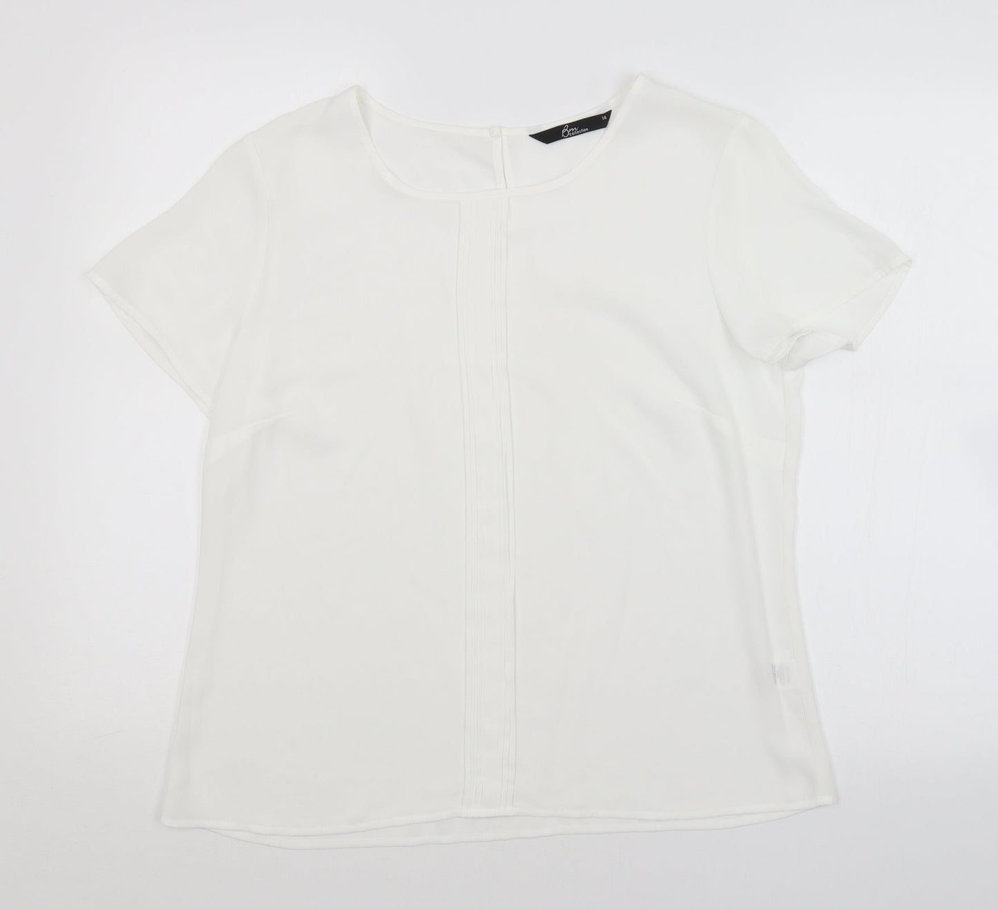 BM Womens White   Basic Blouse Size 14