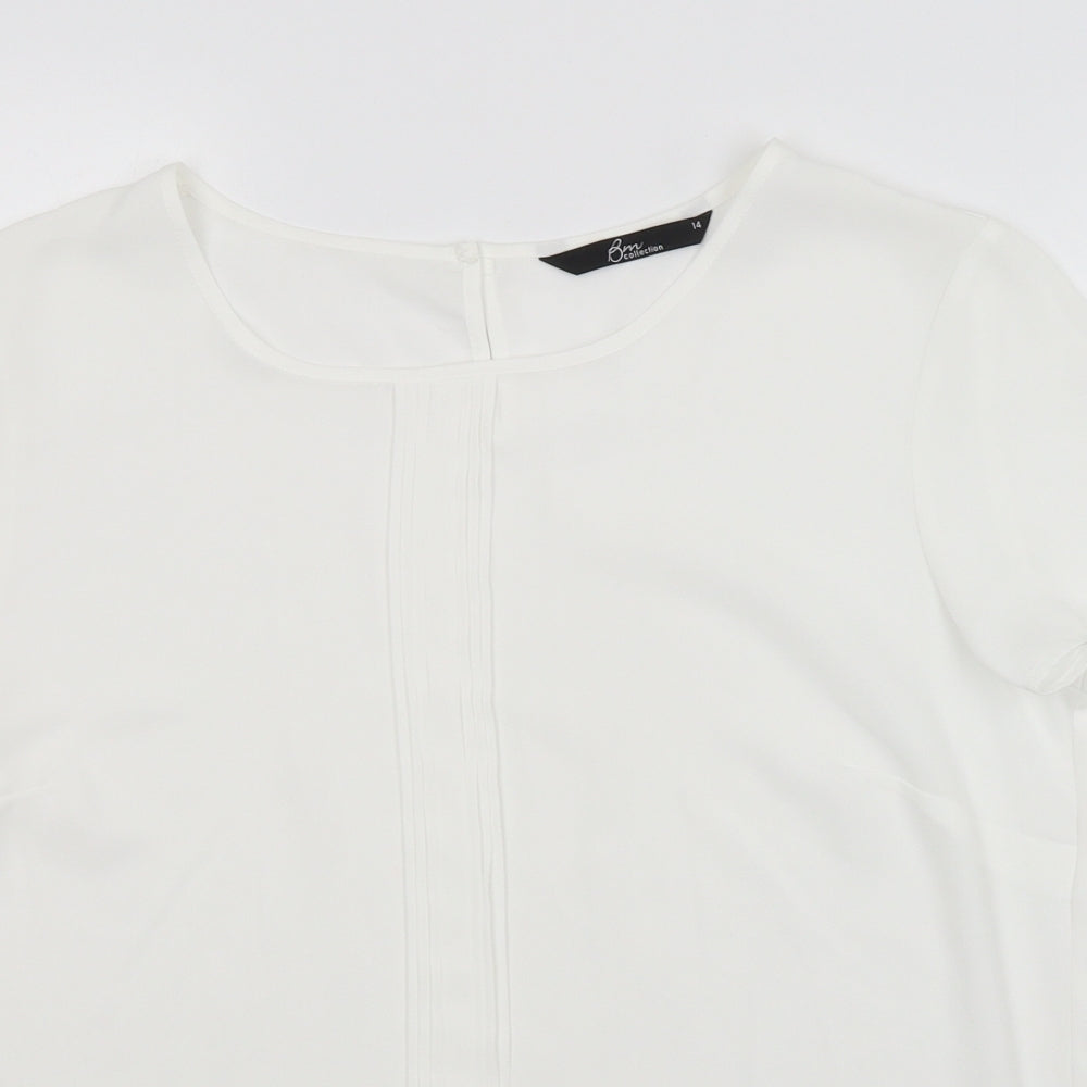 BM Womens White   Basic Blouse Size 14