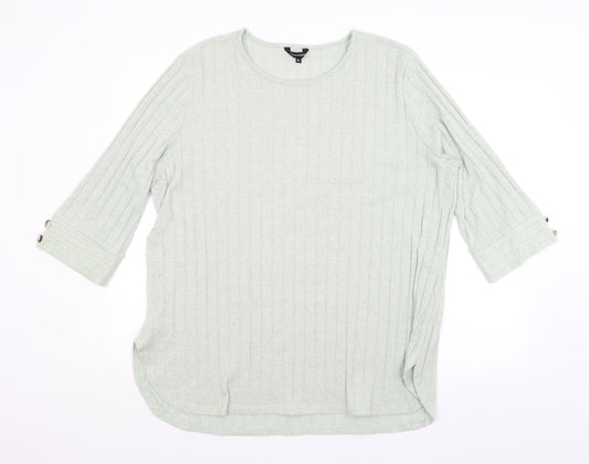 Peacocks Womens Green   Pullover Jumper Size XL