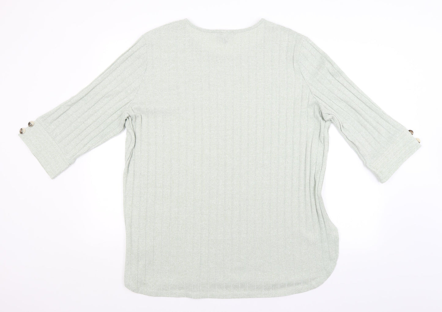 Peacocks Womens Green   Pullover Jumper Size XL