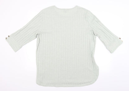 Peacocks Womens Green   Pullover Jumper Size XL