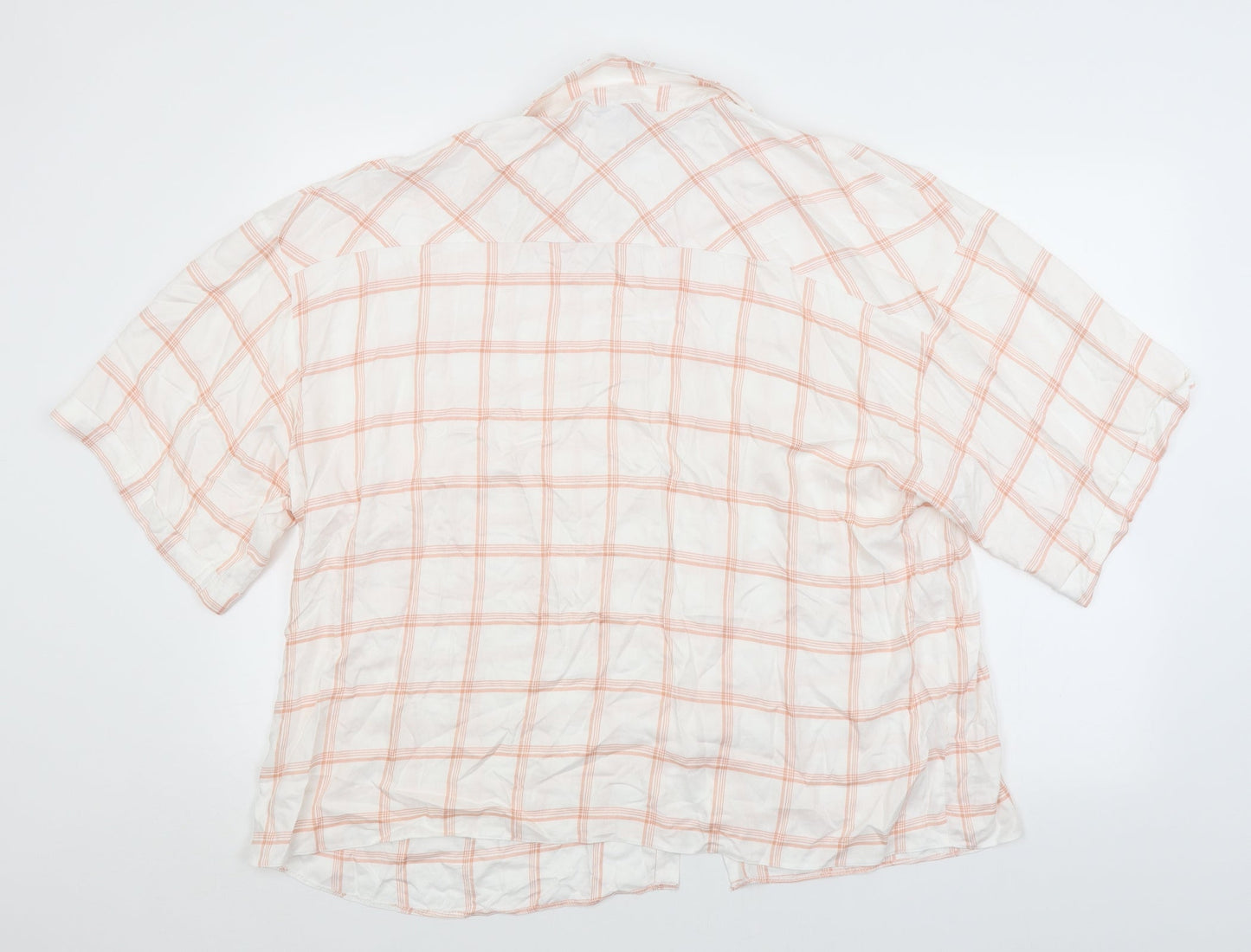 GOERGE Womens White Check  Basic Button-Up Size 22