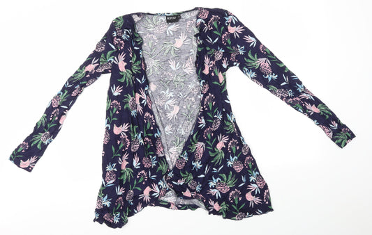 BEYOU Womens Multicoloured Floral  Cardigan Jumper Size 12