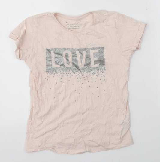 Primark Girls Pink   Basic T-Shirt Size 9-10 Years
