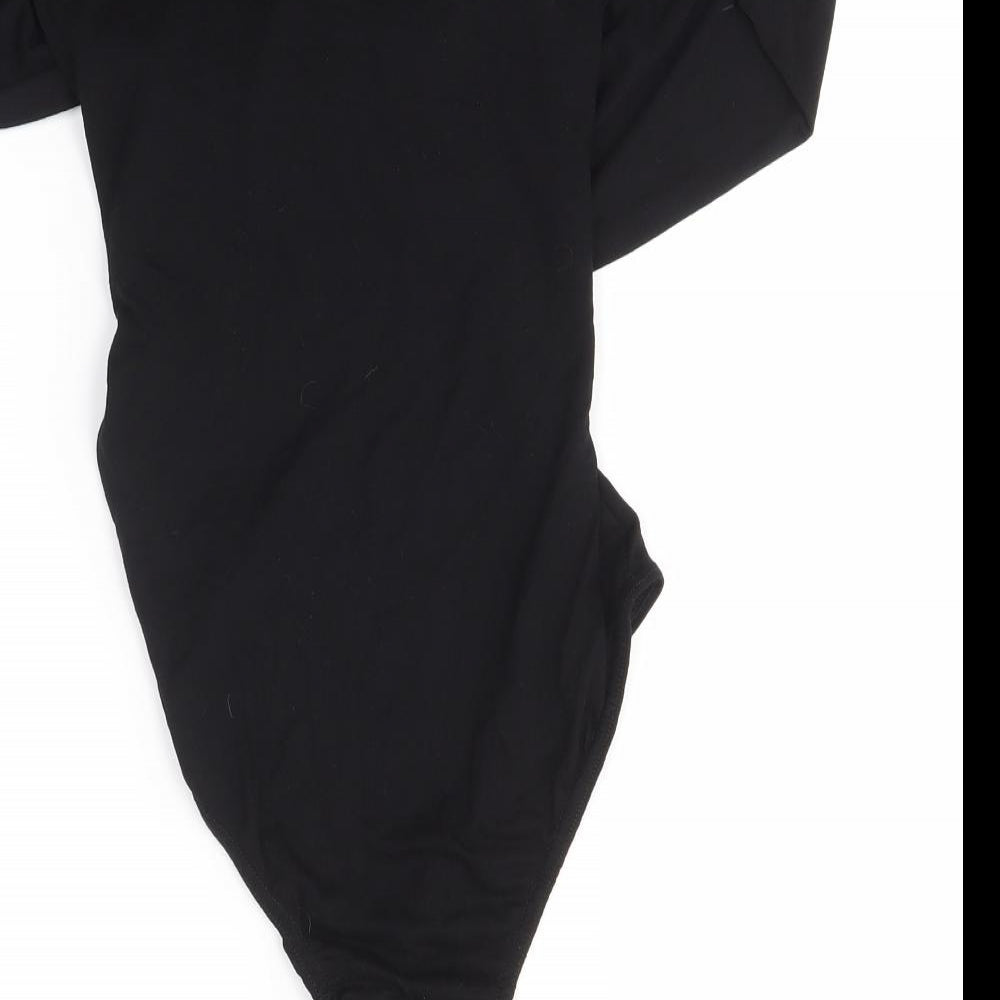 Boohoo Womens Black   Bodysuit One-Piece Size 12