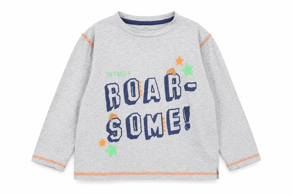 Preworn Boys Grey   Basic T-Shirt Size 6-7 Years