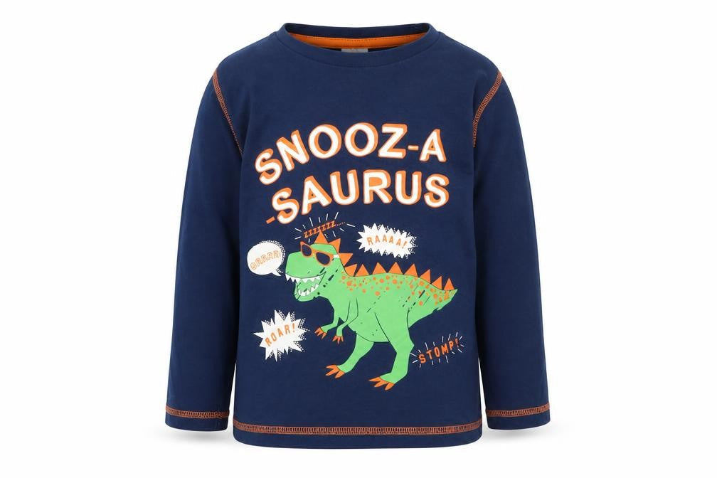 Preworn Boys Blue    Pyjama Top Size 6-7 Years  - Dinosaur