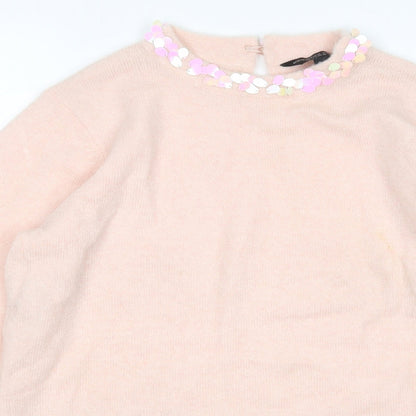 Dorothy Perkins Womens Pink   Pullover Jumper Size 8