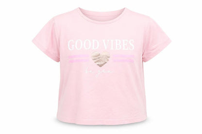 Pep&Co Girls Pink   Basic T-Shirt Size 6-7 Years