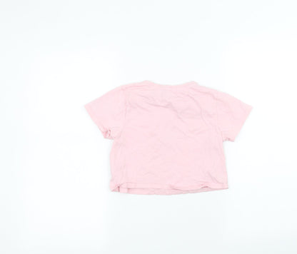 Pep&Co Girls Pink   Basic T-Shirt Size 6-7 Years