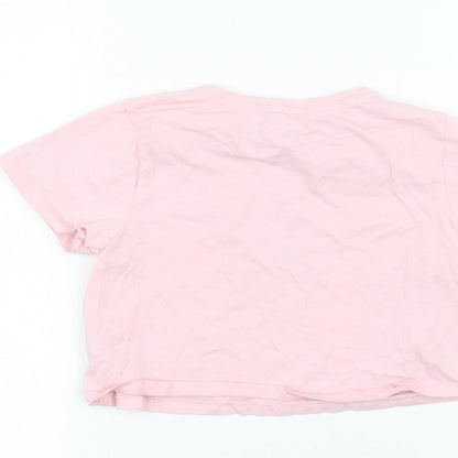 Pep&Co Girls Pink   Basic T-Shirt Size 6-7 Years
