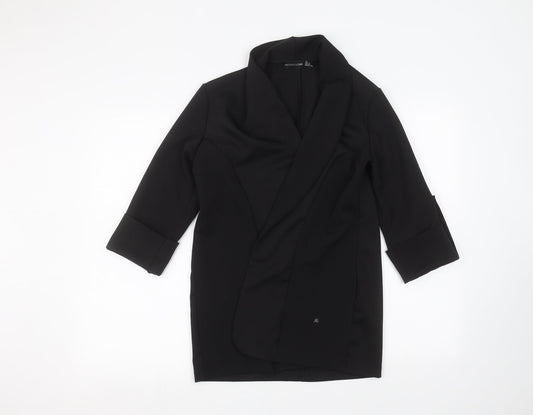 PRETTYLITTLETHING Womens Black   Cardigan Jumper Size 4