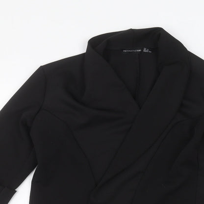 PRETTYLITTLETHING Womens Black   Cardigan Jumper Size 4