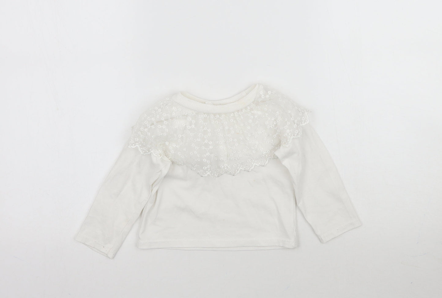 Com-ix Girls White   Basic T-Shirt Size 3 Years