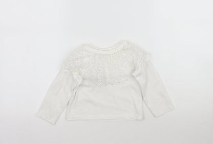 Com-ix Girls White   Basic T-Shirt Size 3 Years