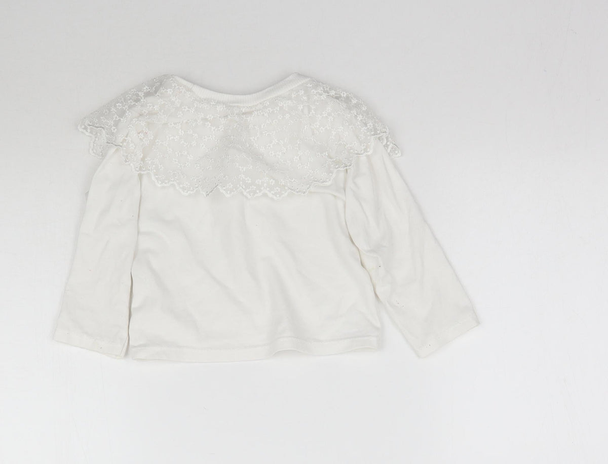 Com-ix Girls White   Basic T-Shirt Size 3 Years