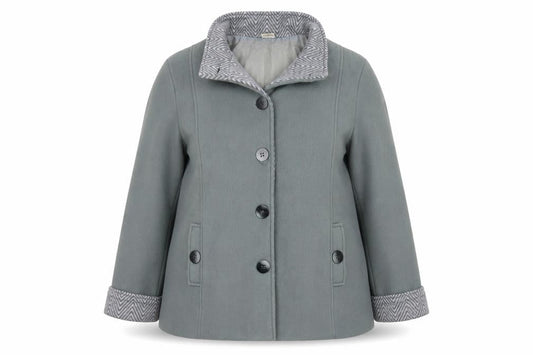 Anne De Lancay Womens Green   Overcoat Coat Size XL