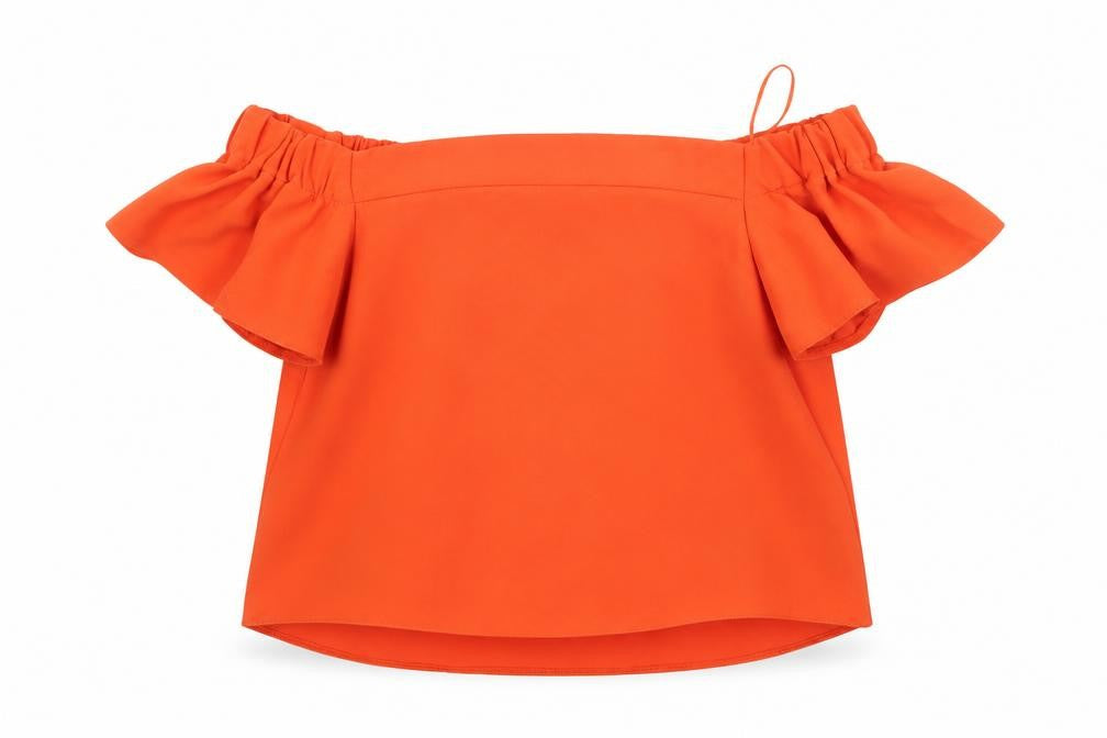 Topshop Womens Orange   Basic Blouse Size 8