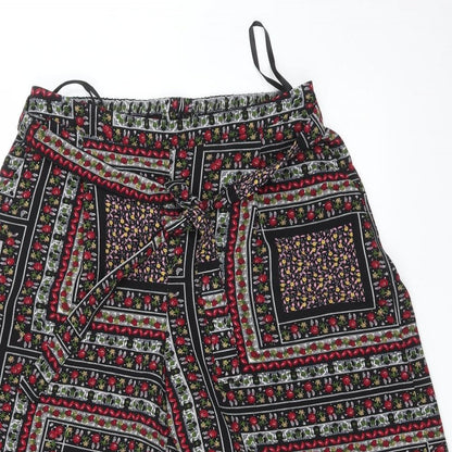 Preworn Womens Multicoloured Geometric  Cropped Trousers Size 10